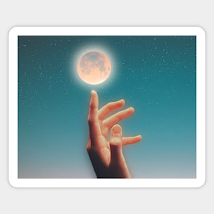 Touching the moon Magnet